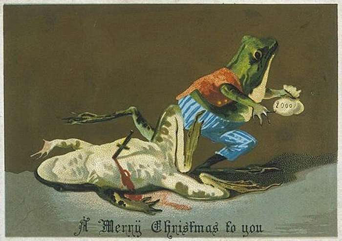 Жуткие рождественские открытки прошлого